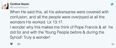 tweet about Pope's wonders