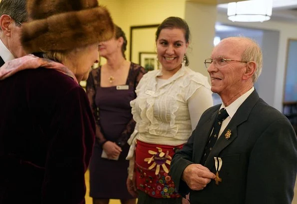 Princess Alexandra attended the Royal Star and Garter Home in Surbiton on their Founders’ Day celebrations. Fur hat