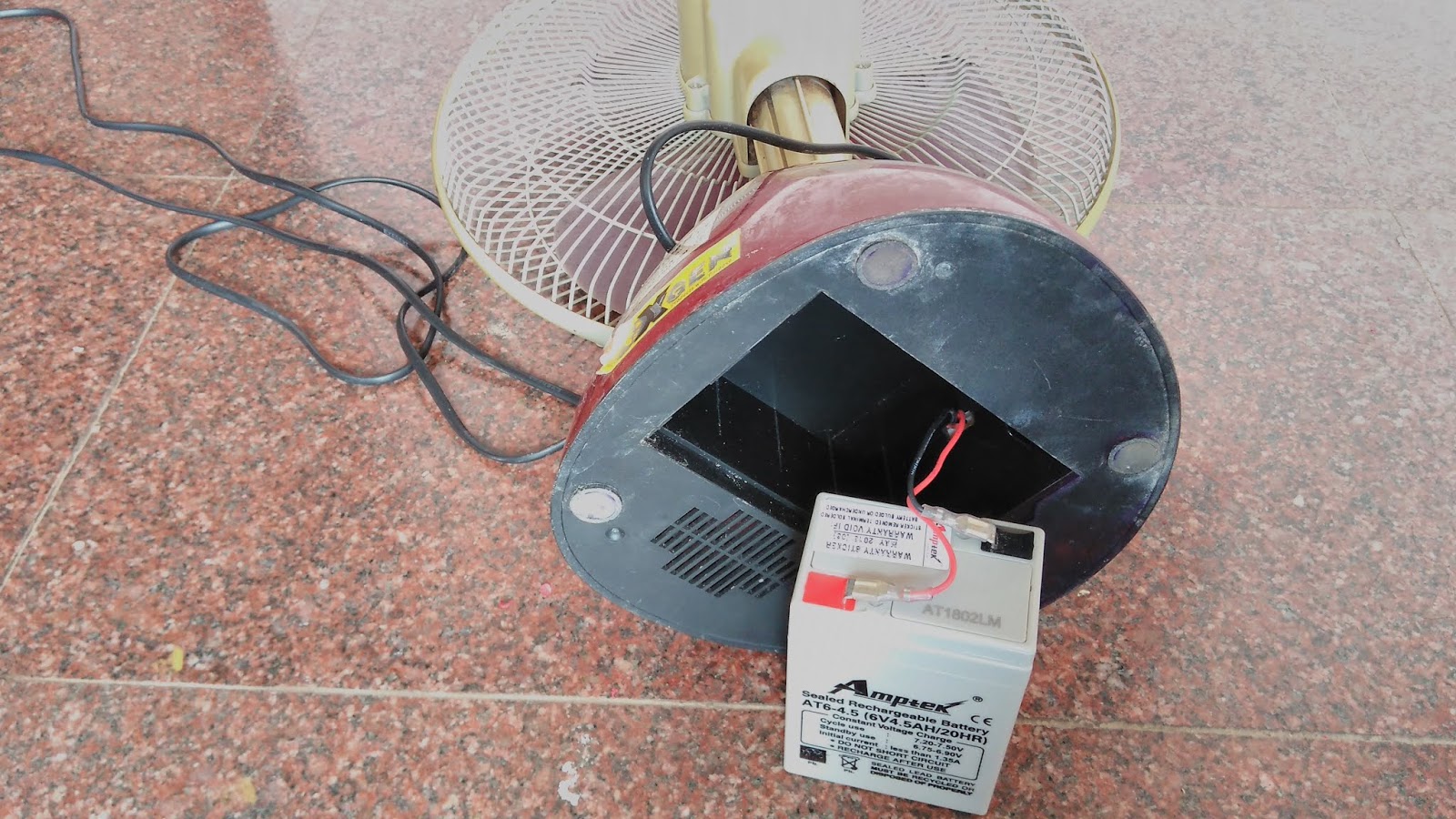 How to 12v DC Table Fan battery replacement & recondition Do Your Self