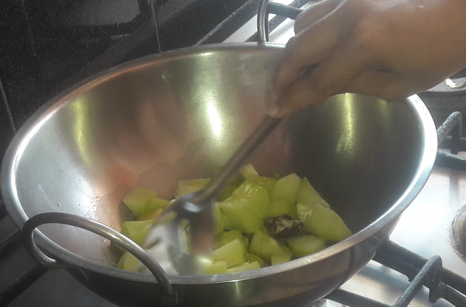 Srujana's Kitchen Chayote Pickle/Seema Vankaya Pachadi with step by