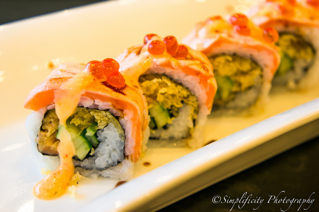 Dinosaur Drawing Salmon Sushi Rolls