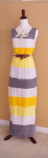 SewPetiteGal: Make Your Own Stripes Colorblocked Maxi Dress Tutorial