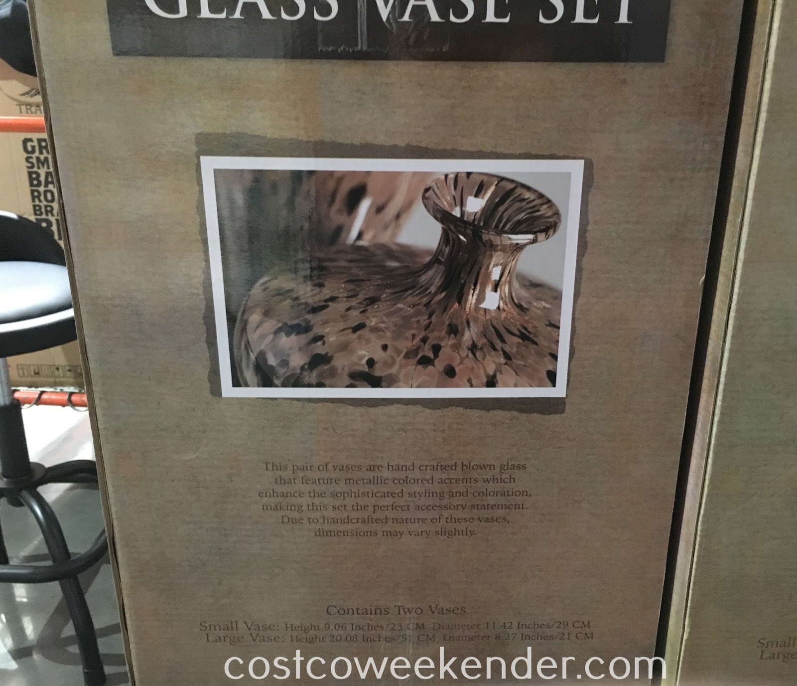 Imax 2piece Glass Vase Set Costco Weekender