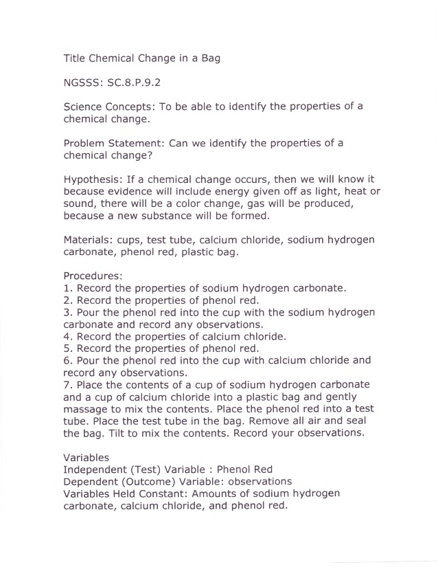 Dr. Gayden's Eighth Grade Science Class September 2012