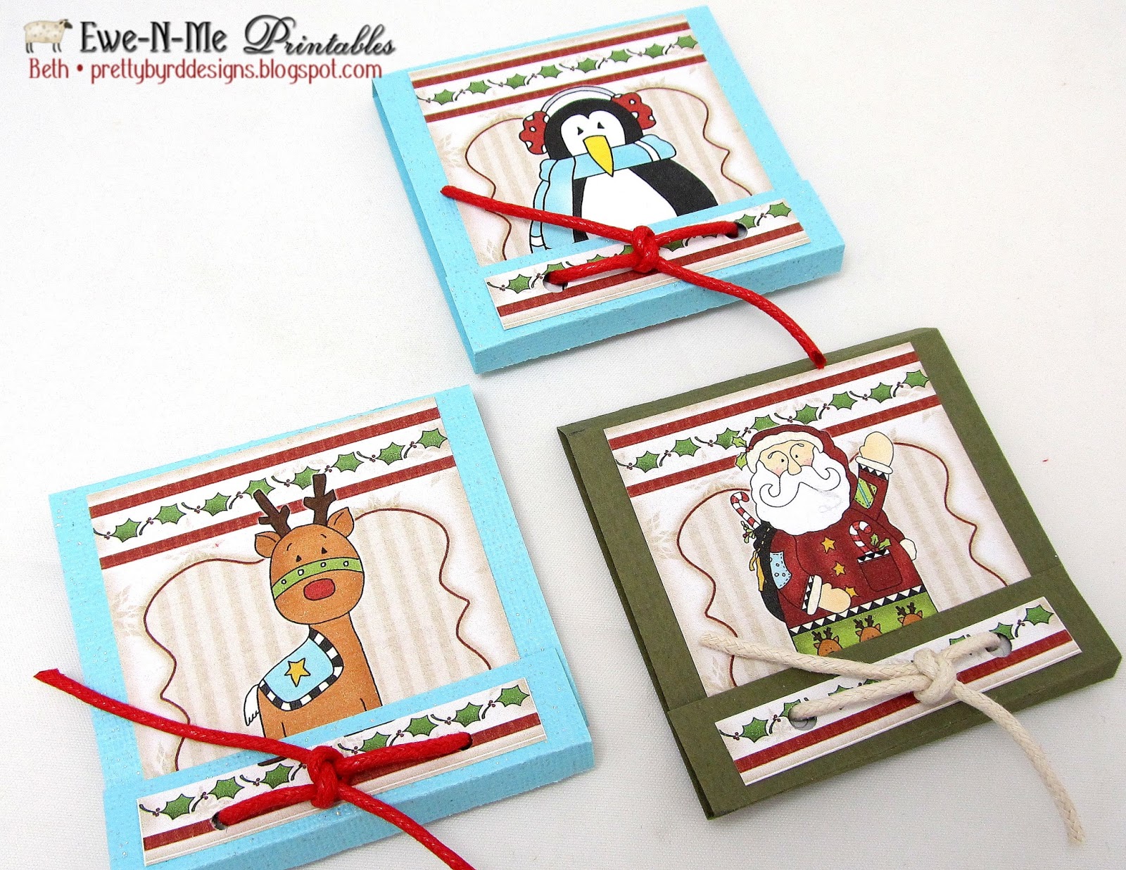 Ewe N Me Printables Matchbook Journals With Winter Buddies Hang Tags