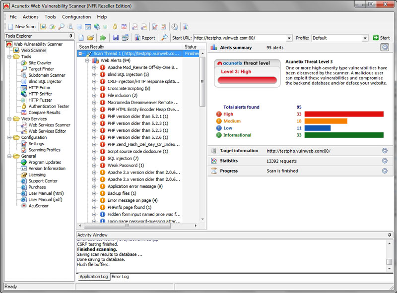  Vulnerability Scanner Phần mềm kiểm tra ứng dụng 