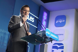 El presidente del Gobierno, Mariano Rajoy, en un mitin