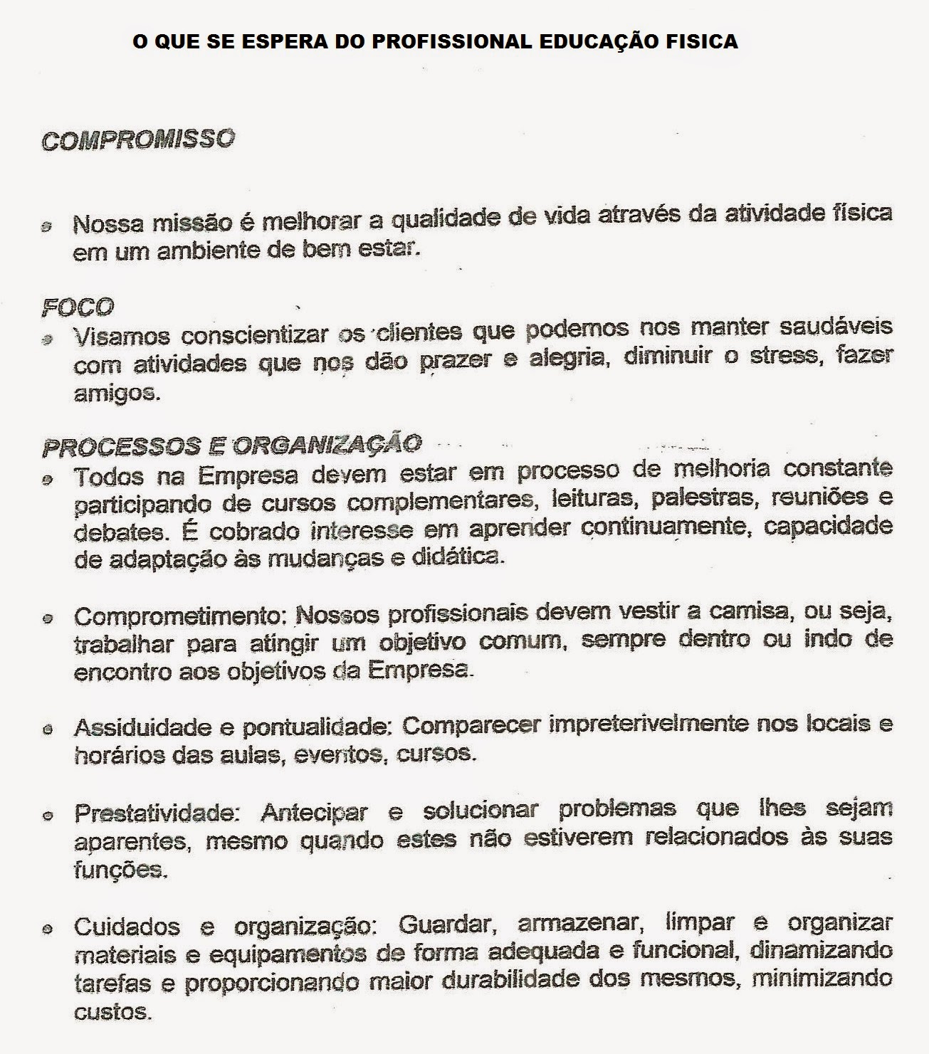 Jeff Trainning: O QUE SE ESPERA DE VOCÊ PROFESSOR DENTRO DA EMPRESA