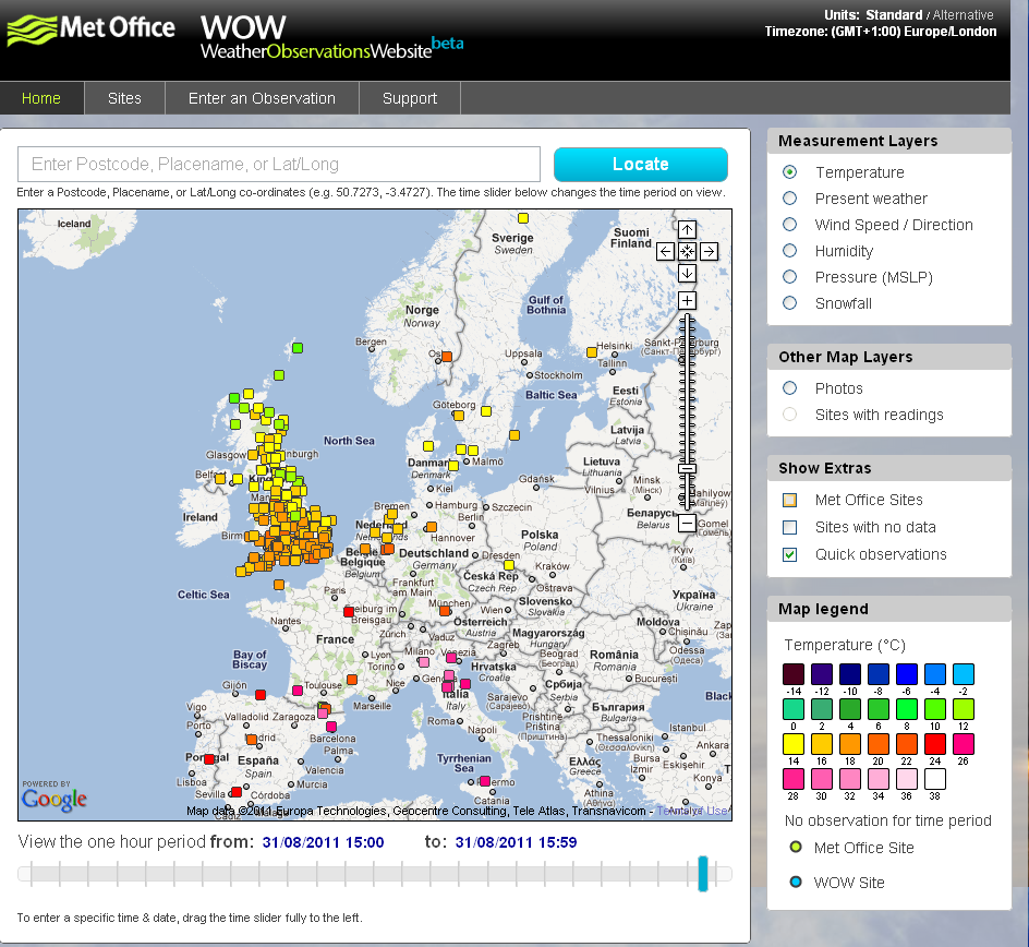 Met Office WOW Website