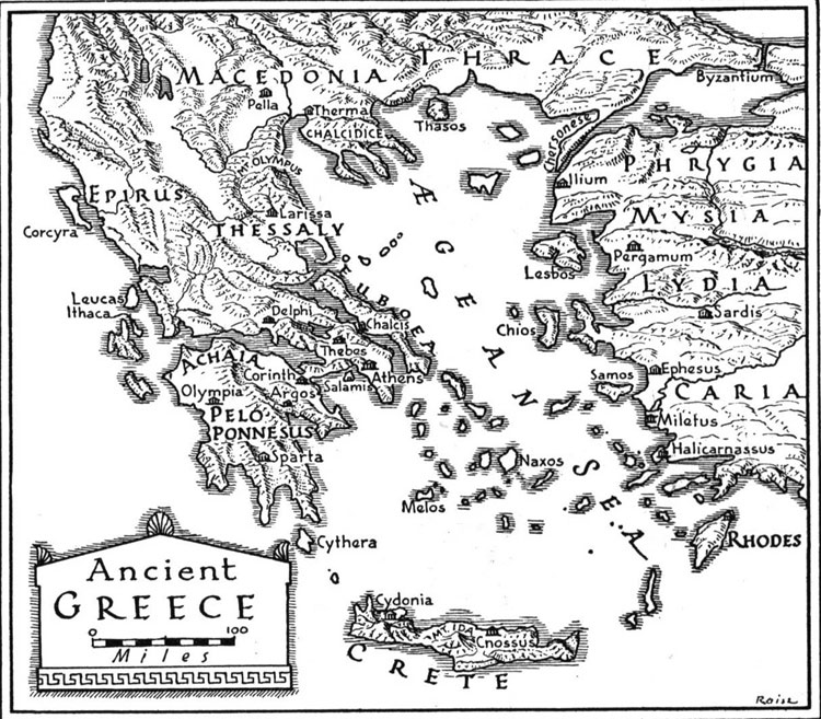 Map of Ancient Greece - Free Printable Maps