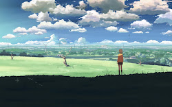anime scenery landscape wallpapers naruto alone field theme hd sky background backgrounds desktop christmas alphacoders depot cloud wallpapersafari computer dope