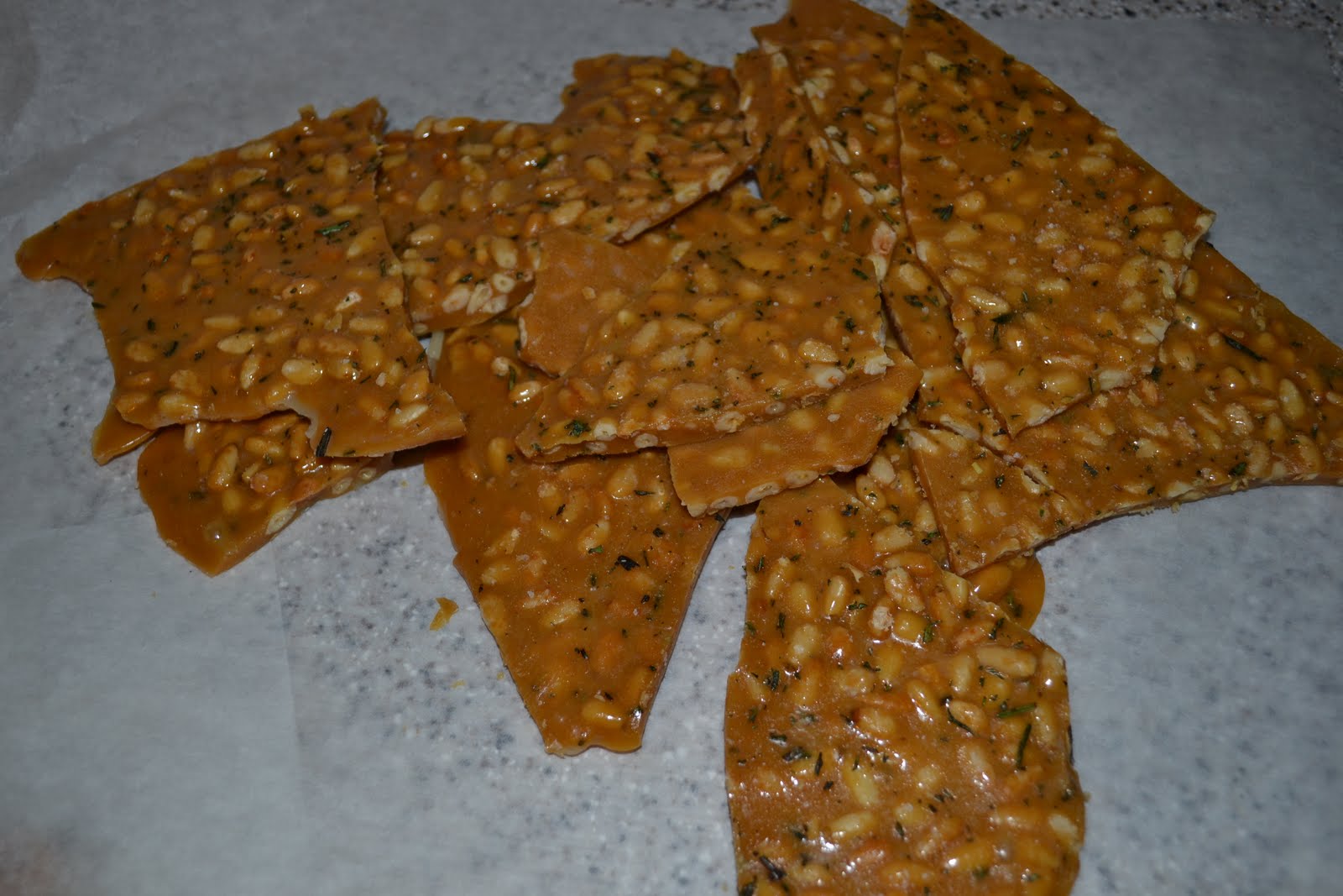 Tommy Cooks Pine Nut Brittle With Rosemary
