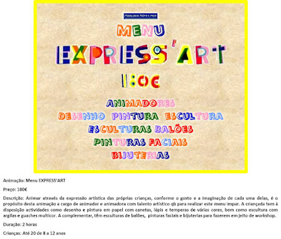 Animação Menu Express'Art