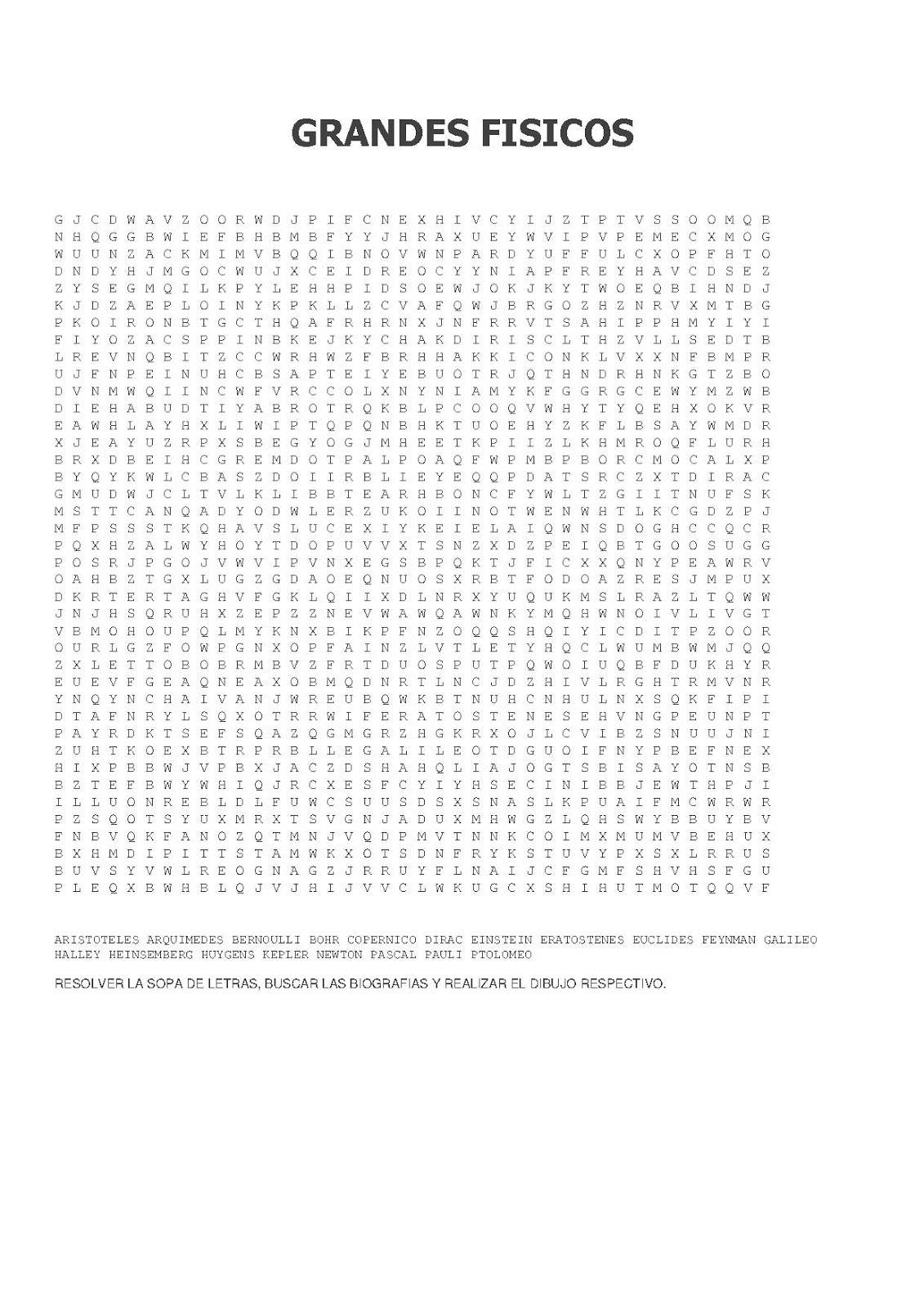 APRENDAMOS FISICA CON DUVAN SOPA DE LETRAS GRADO SEXTO