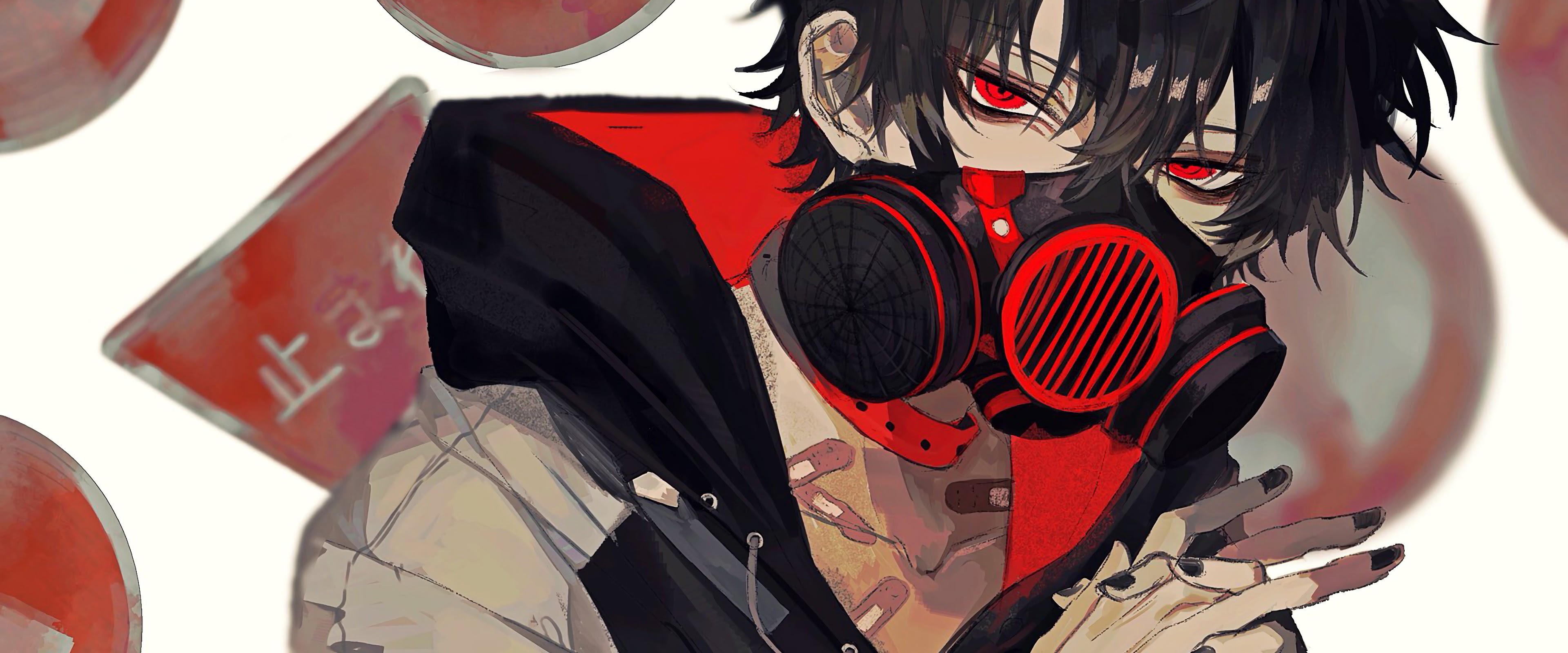 Anime, Boy, Gas Mask, 4K, #164 Wallpaper