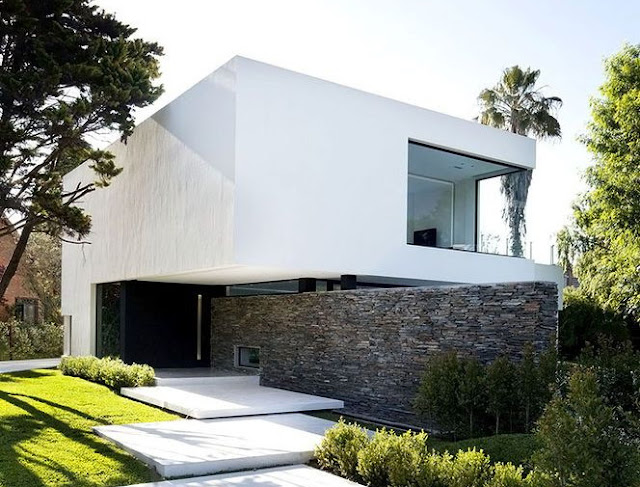tampak depan rumah minimalis modern