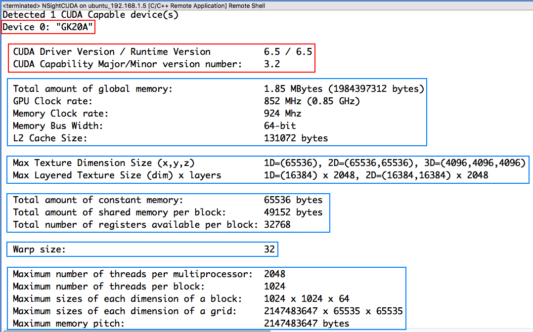 I touchs CUDA Query Device Information With The Runtime API