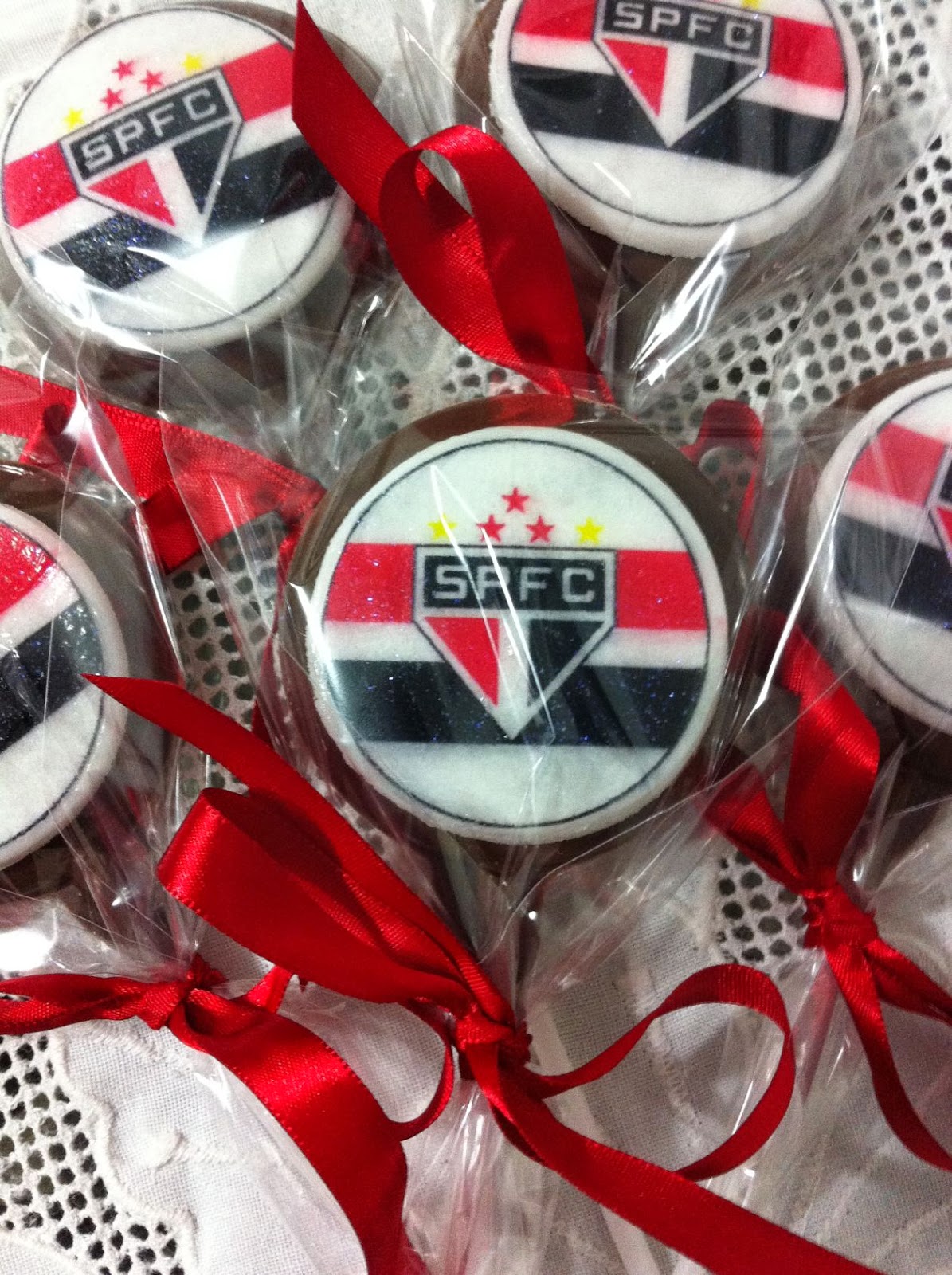 Rosangela Rocha Pirulitos de Chocolate Personalizados Times