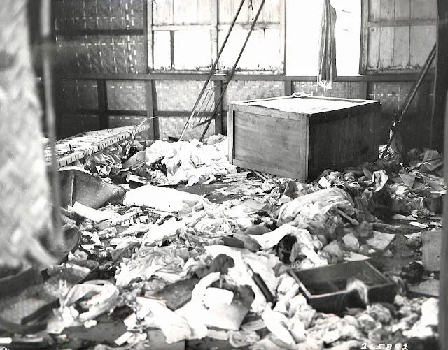 Interior of a house in Lipa ransacked by the Japanese in 1945.  Image source:  United States National Archives.