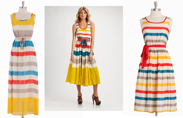 Chasing Davies: Dress for Less: Bright Stripe Dresses