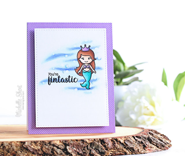 Sunny Studio Stamps: Oceans Of Joy and Magical Mermaids Guest Designer Spotlight Cards by Michelle Short