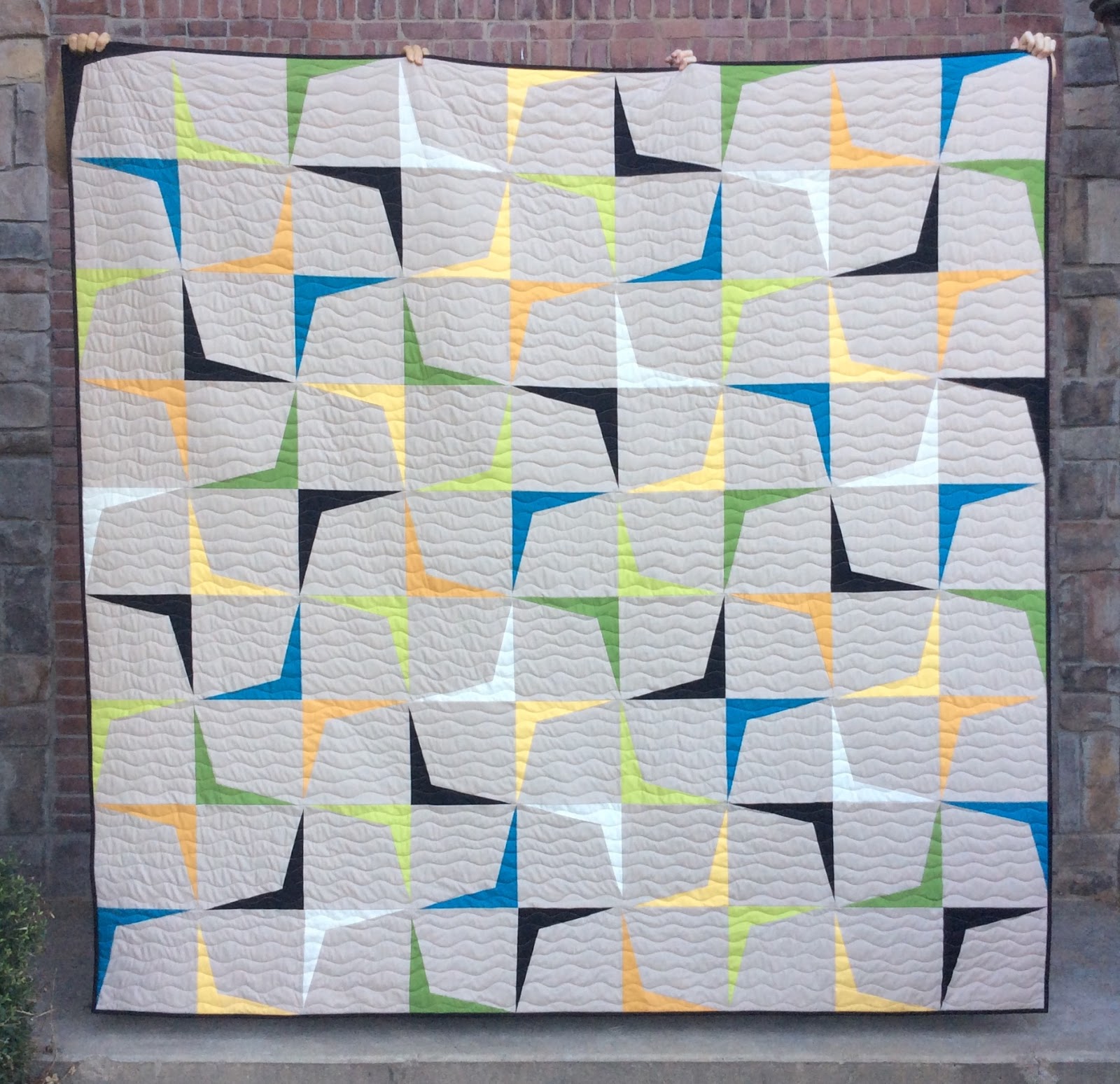 The Fleming's Nine Queen Size Boomerang Quilt