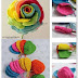 Idea: Flor multicolor al crochet / Multicolour crocheted flower