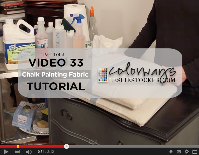 Colorways Video 33 How to Chalk Paint Fabric Step 1