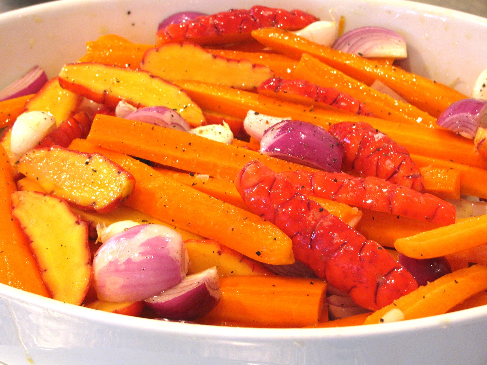 nz flavour Roast carrot and yam salad with broccoli and avocado