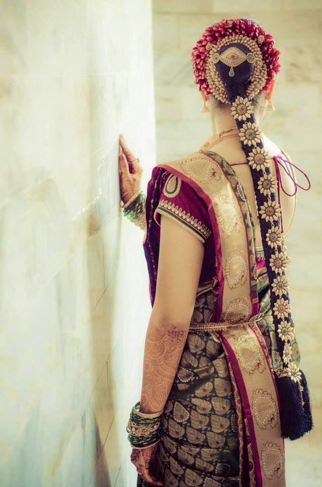 pelli poola jada: southindian bridal hairstyles with flowers