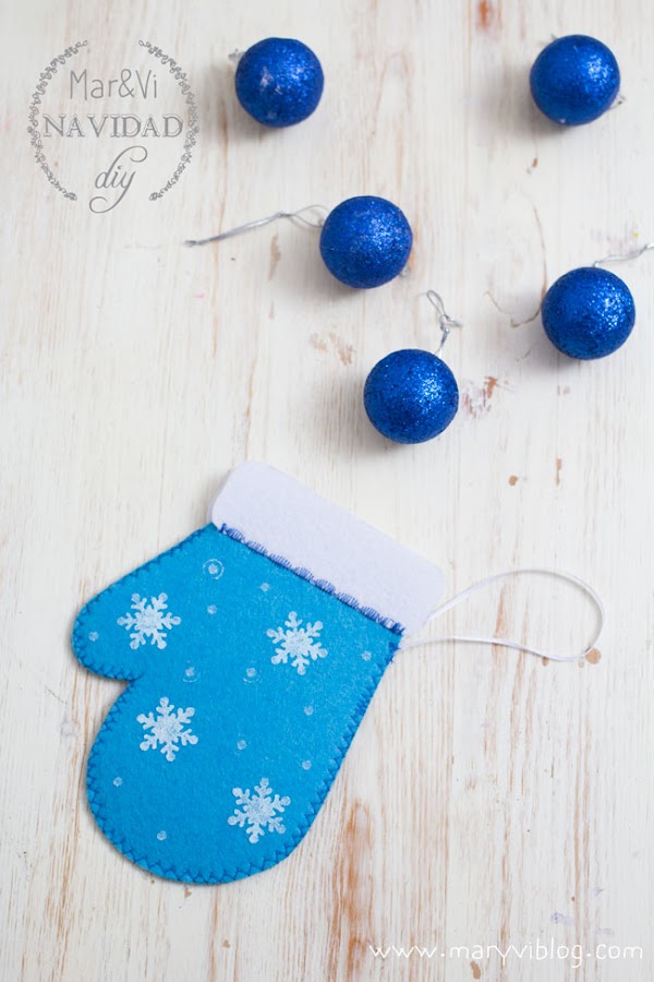 Manualidades de Navidad, guante paso a paso