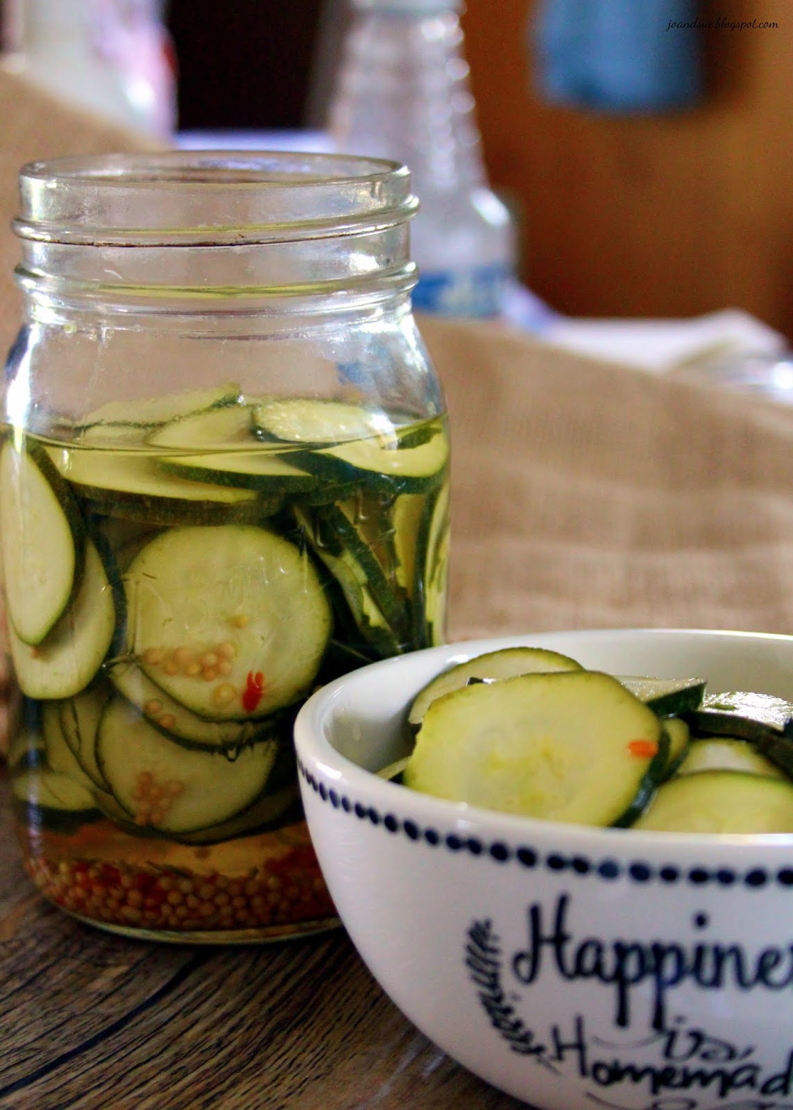 Jo and Sue Spicy Zucchini Pickles (Quick)