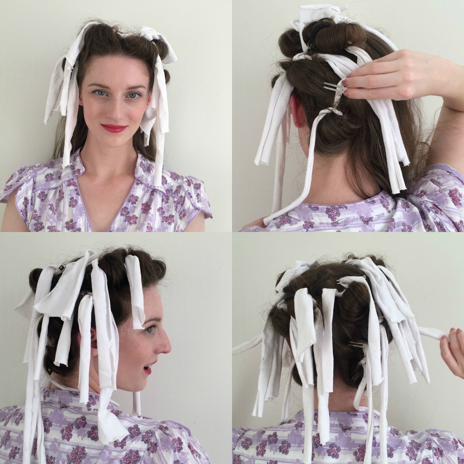 A Wild Tea Party Curling Technique Rag Curls