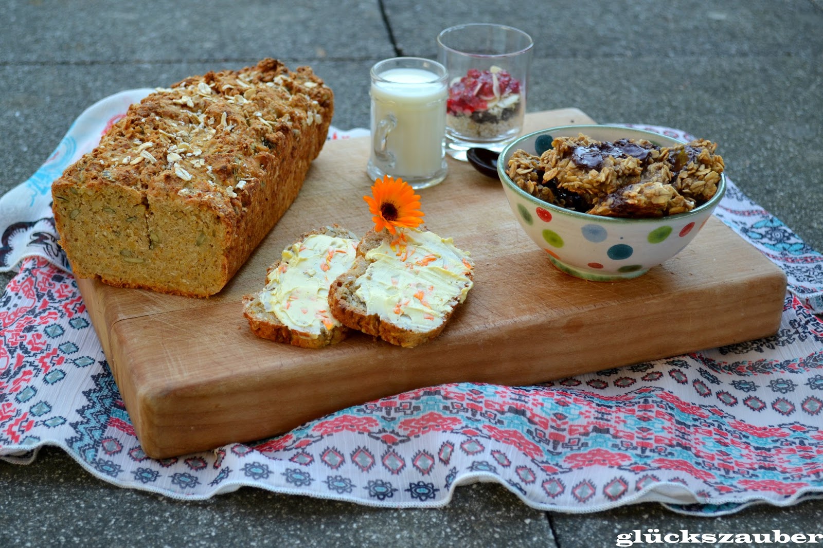 glückszauber : Frühstücksfreude mit Hafer: Körnerbrot mit Hafer ...