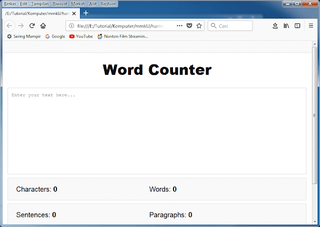 Cara Memasang Aplikasi Word Counter Tools di Blog - Dekstop