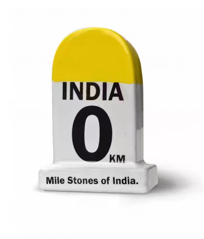 What indicates the milestone colour representation in India Geography