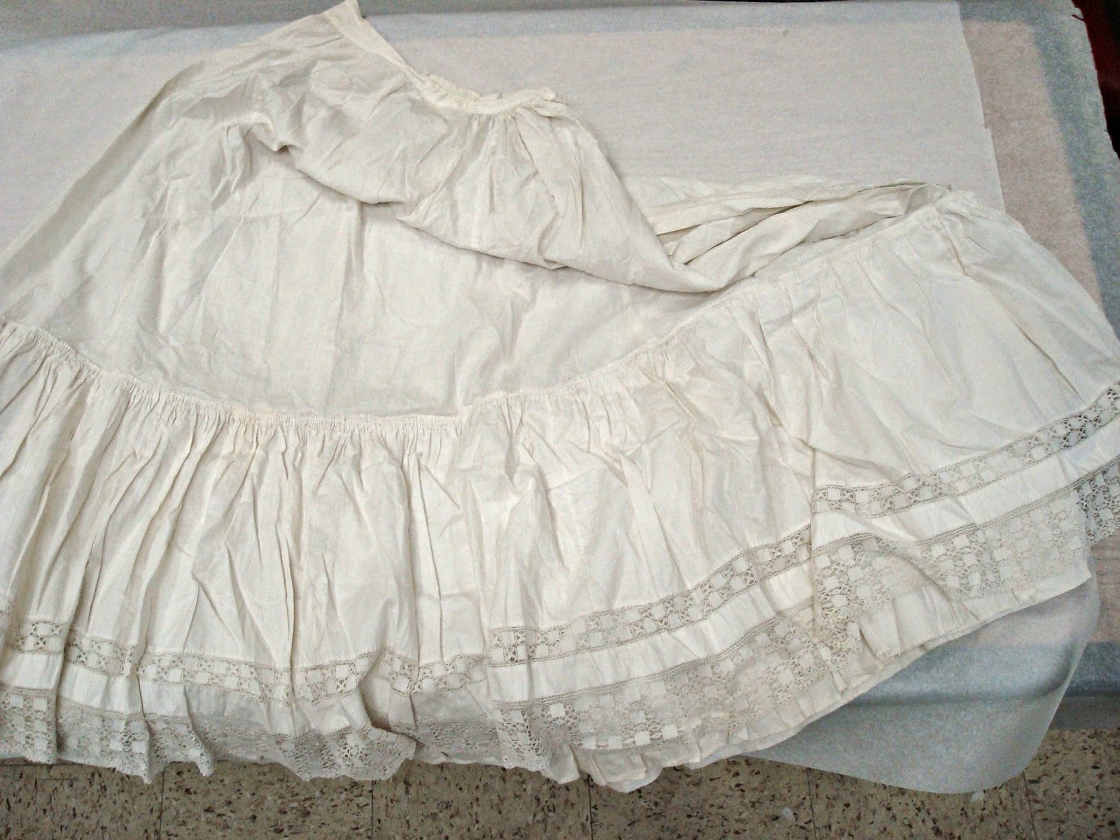 Kearny History Museum: Edwardian Petticoat with Cluny Lace