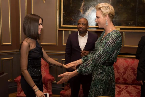 Princess Charlene of Monaco attended a concert of the popular French singer Marina Kaye (Marina Dalmas) 