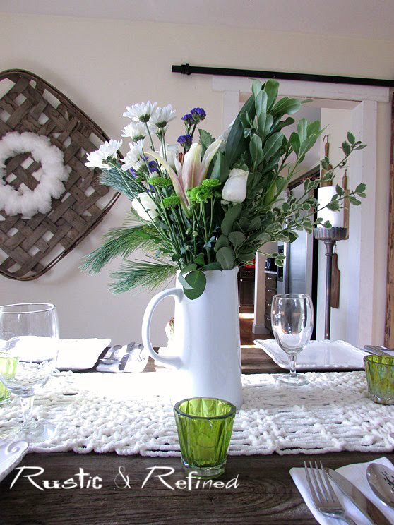 Winter Tablescape to warm up the Dining Room Rustic & Refined