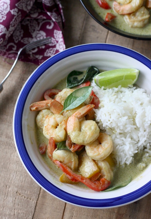 Thai Green Curry with Shrimp recipe by SeasonWithSpice.com