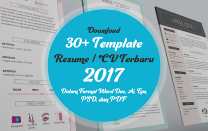 Download 30+ Template Resume / CV Terbaru 2017 Dalam Format Word