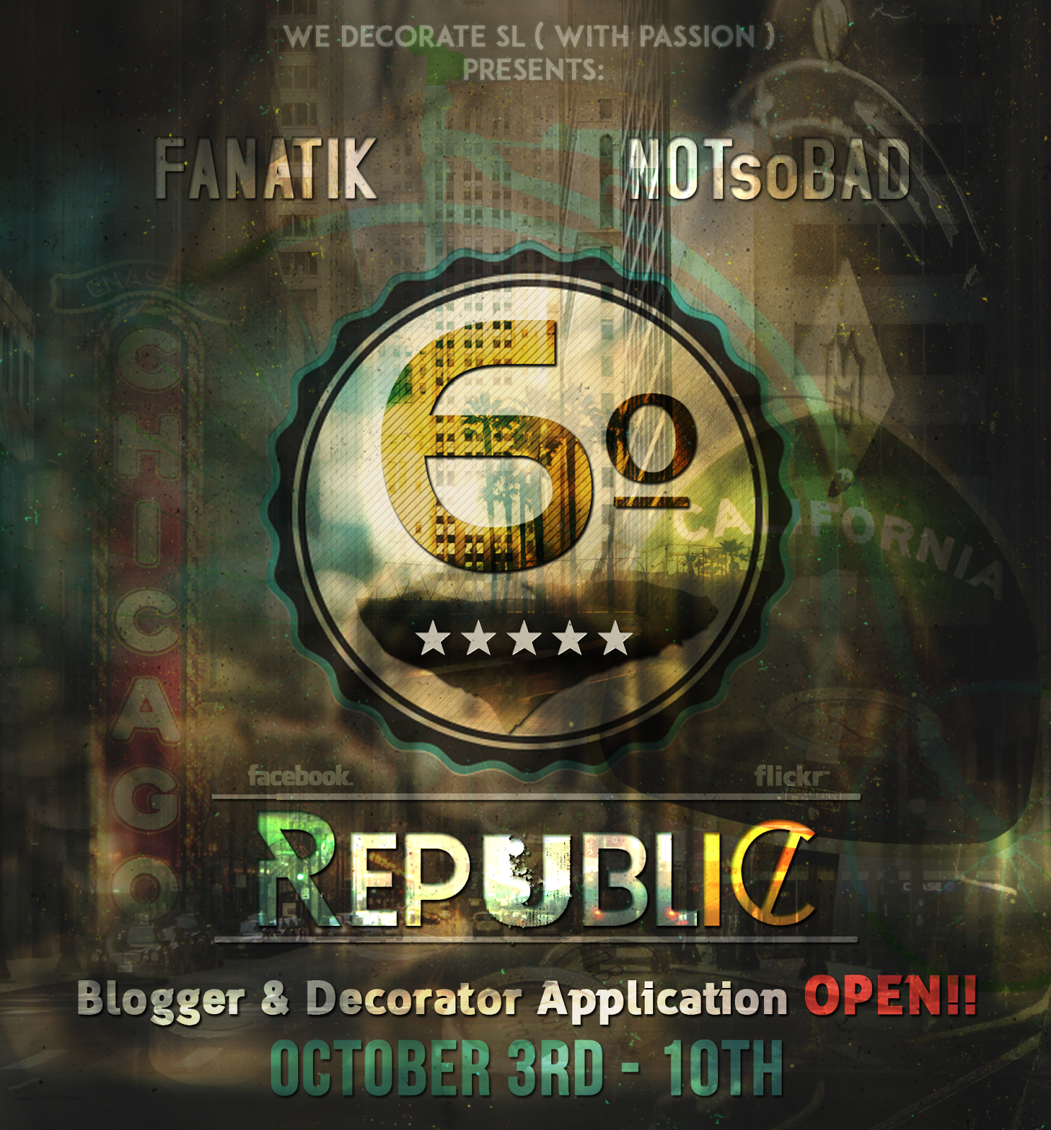 6º Republic Event: Blogger & Decorator Application OPEN!!