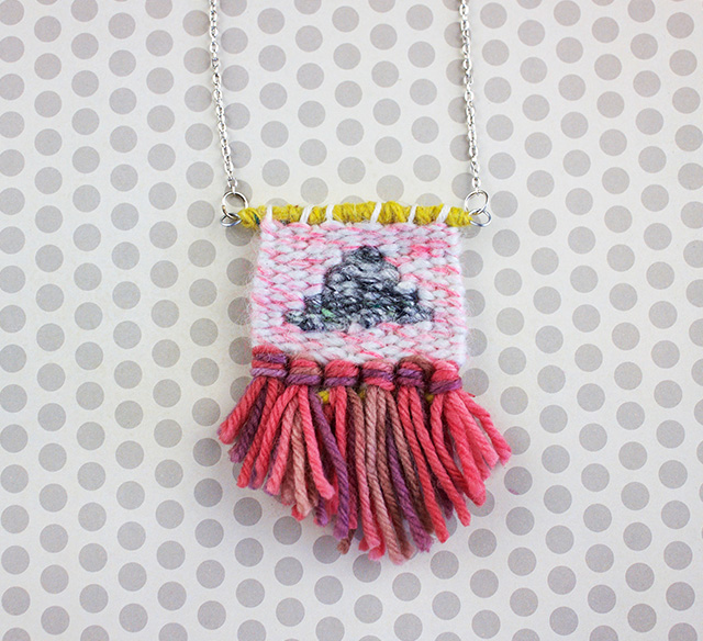 creating with jules: woven pendant necklace