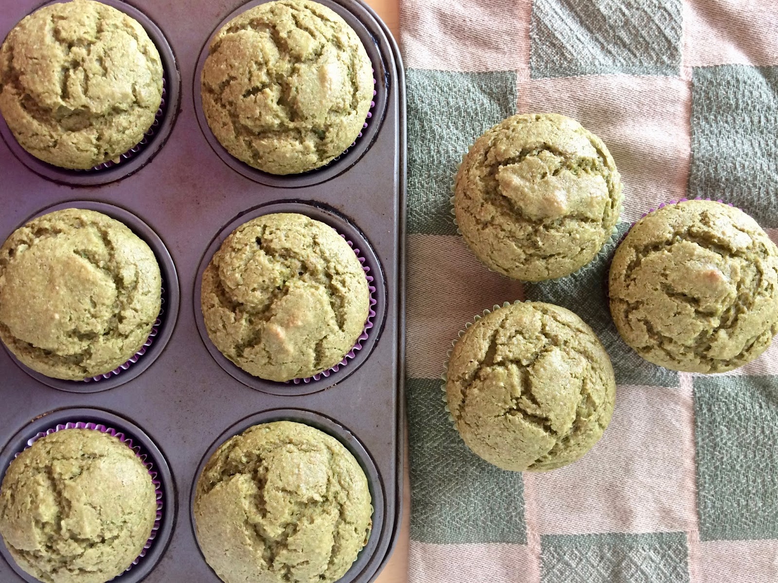 Savory Moments Whole wheat kale applesauce toddler muffins