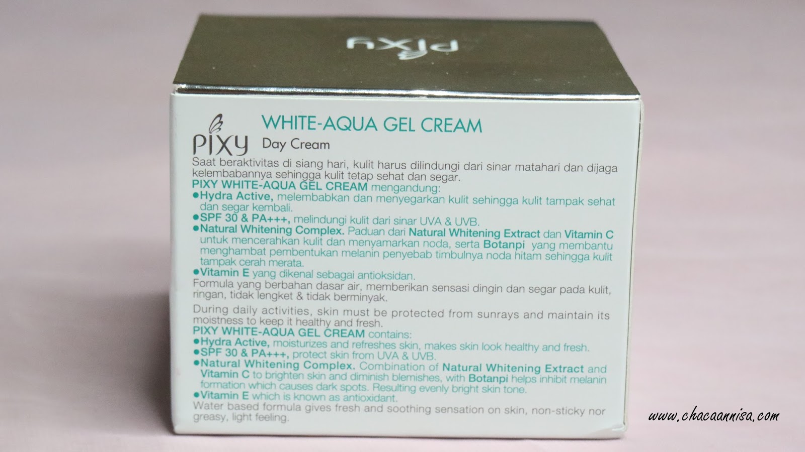 kandungan pixy white aqua brightening moisturizer