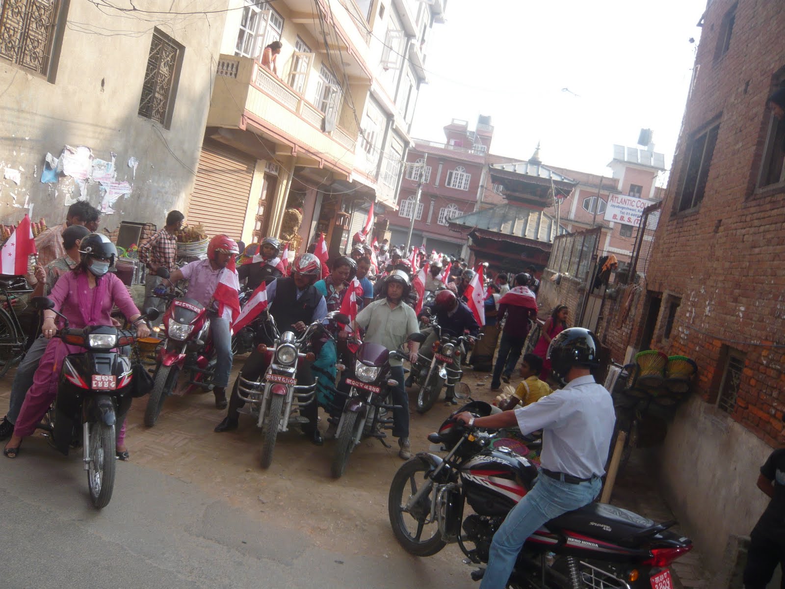 Nepali Congress Active Members Bike Rally for the success of Mass