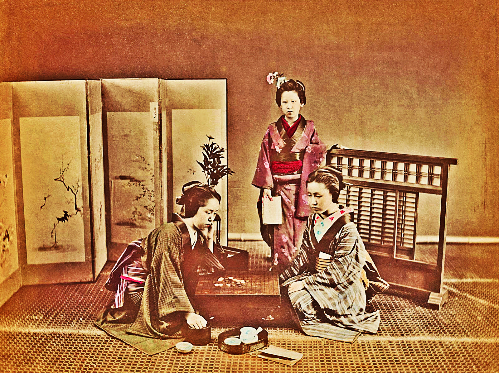 Ретро японских мам. Ретро Япония. Винтажная Япония. Картины с ретро японские. 1876 Год Япония.
