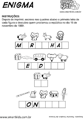 ALFABETIZAÇÃO CEFAPRO - PONTES E LACERDA/MT : Enigmas