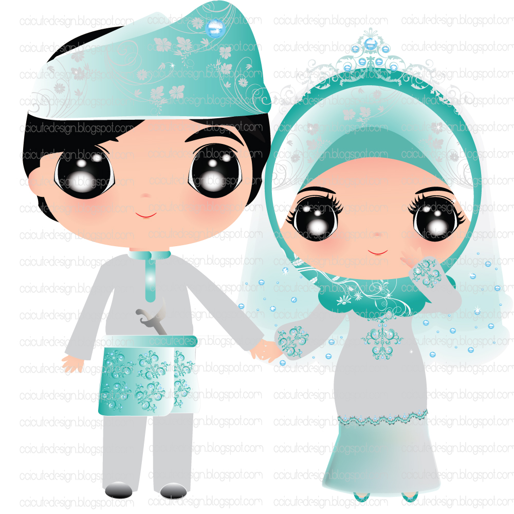  Wedding Hijab Kartun Png