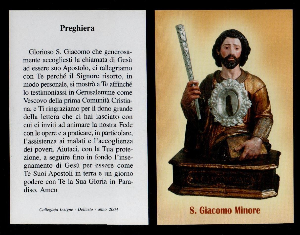 Lettera Di San Giacomo Apostolo Regio Diciotto: Festa di San Giacomo il Minore, apostolo